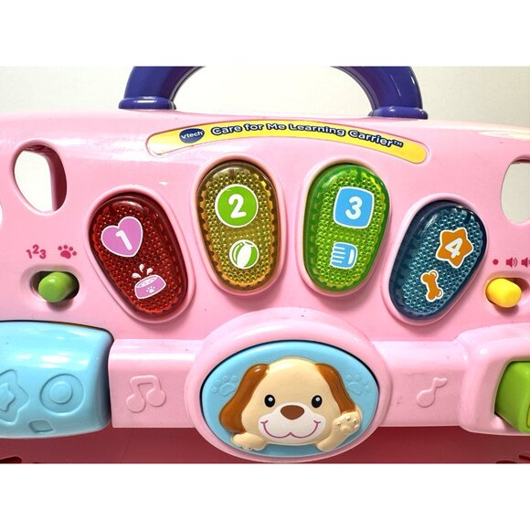 VTech Care For Me Learning Pet Carrier, Pull & Sing Puppy & Gund Dog Plush Lot - Picture 7 of 10